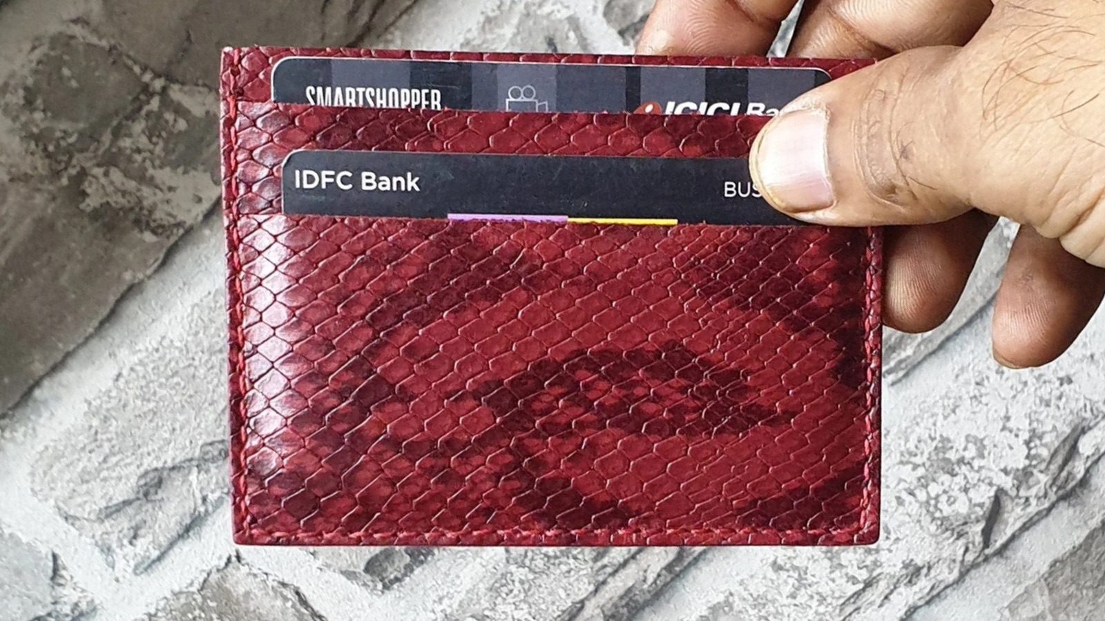Indian Leather Craft Handmade Leather Card Holder