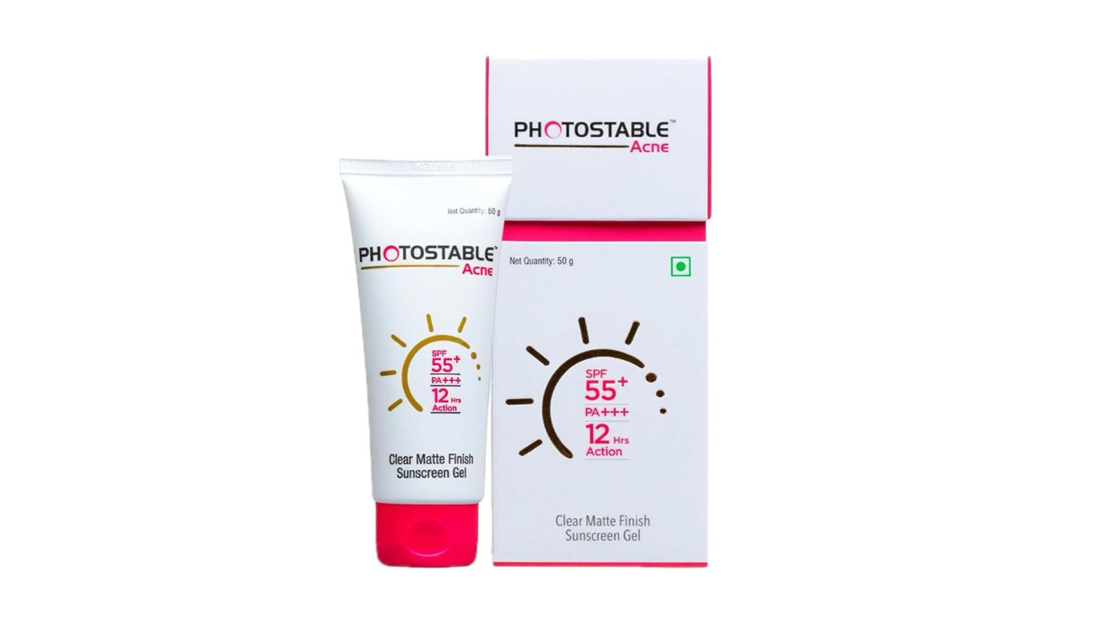 Photostable Acne Sunscreen Gel SPF 55+